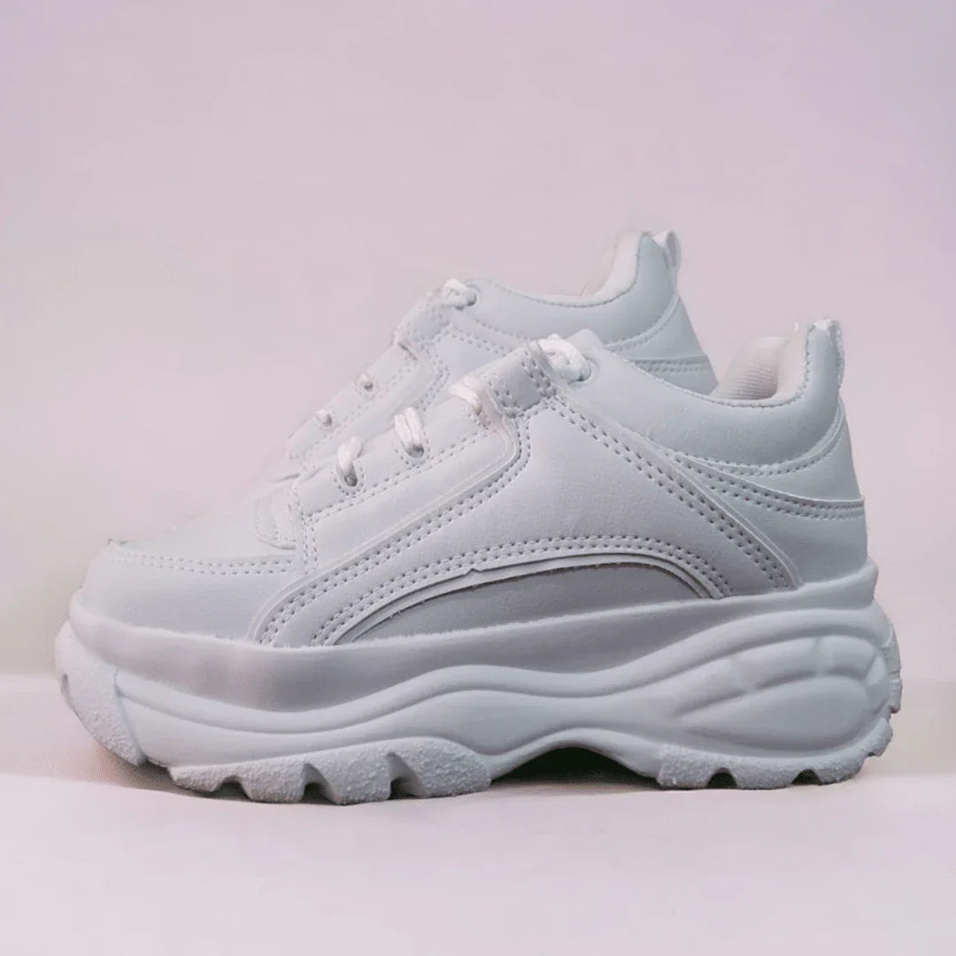 Tênis Feminino Plataforma Branco Blogueira