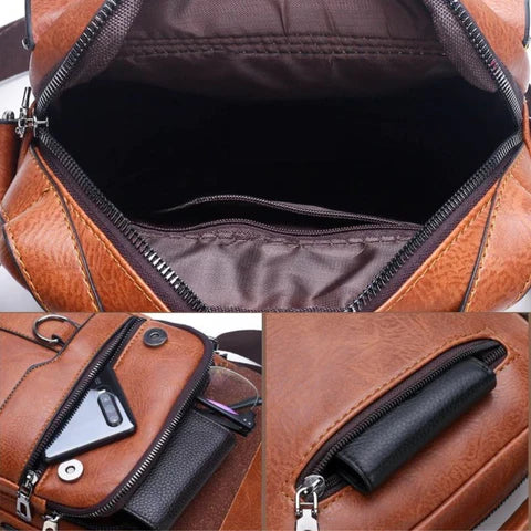Bolsa Masculina de Couro + Carteira Horizon