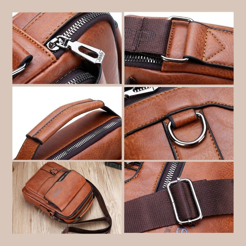 Bolsa Masculina de Couro + Carteira Horizon