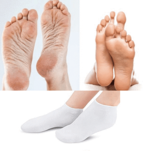 Meia de Silicone para Hidratar os Pés e Calcanhar Essence